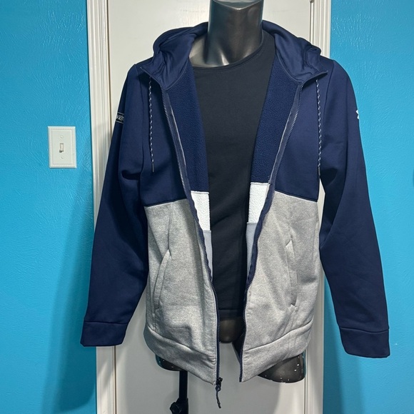 UNDER ARMOUR NFL Combine Authentic New England Patriots Navy full zip hoodie XL - Picture 11 of 13